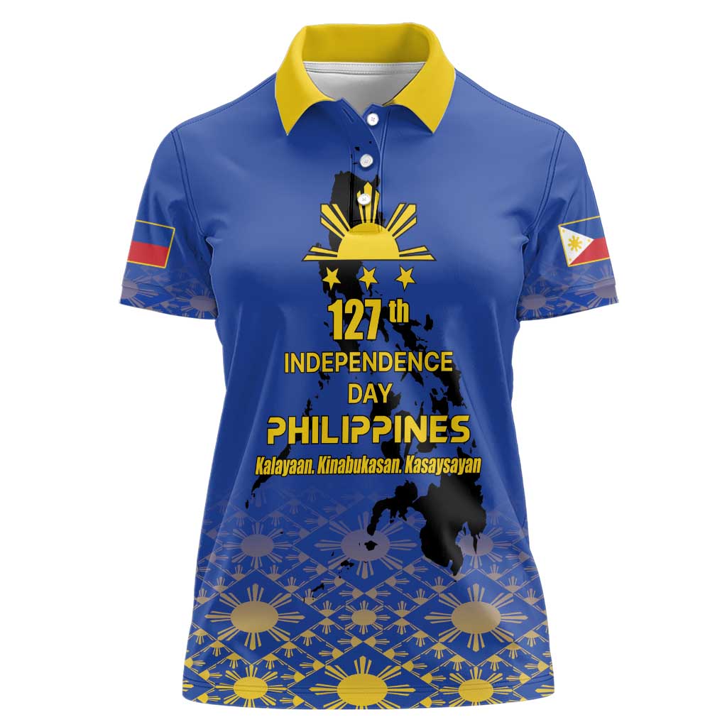 Philippines Independence Day Women Polo Shirt Kalayaan Kinabukasan Kasaysayan