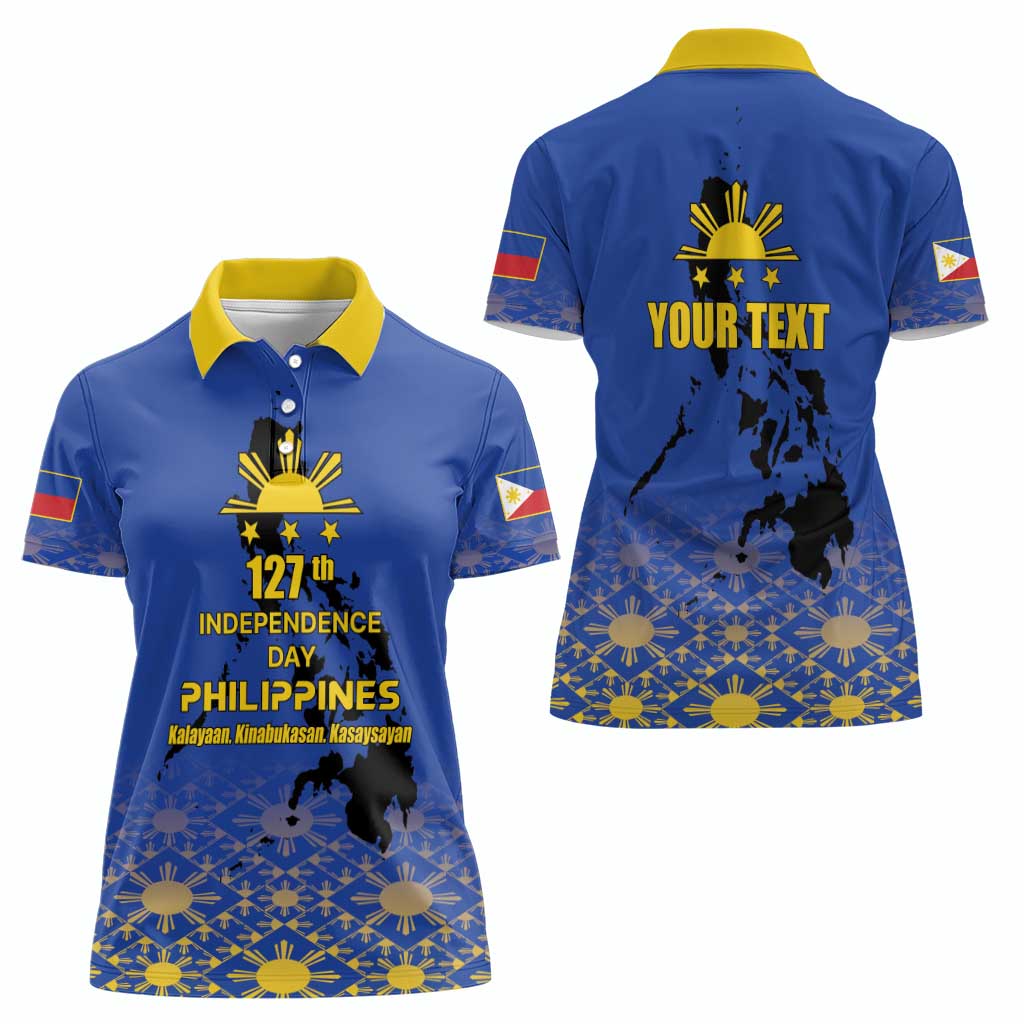 Philippines Independence Day Women Polo Shirt Kalayaan Kinabukasan Kasaysayan