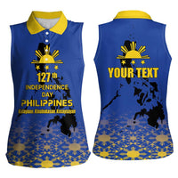 Philippines Independence Day Women Sleeveless Polo Shirt Kalayaan Kinabukasan Kasaysayan