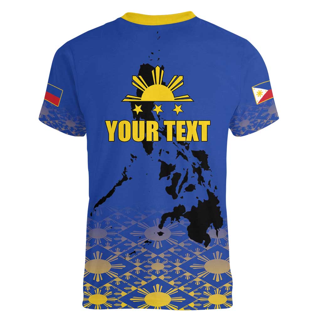 Philippines Independence Day Women V-Neck T-Shirt Kalayaan Kinabukasan Kasaysayan