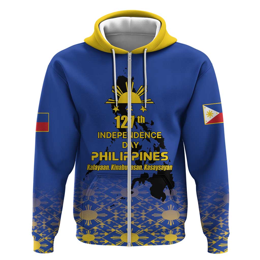 Philippines Independence Day Zip Hoodie Kalayaan Kinabukasan Kasaysayan