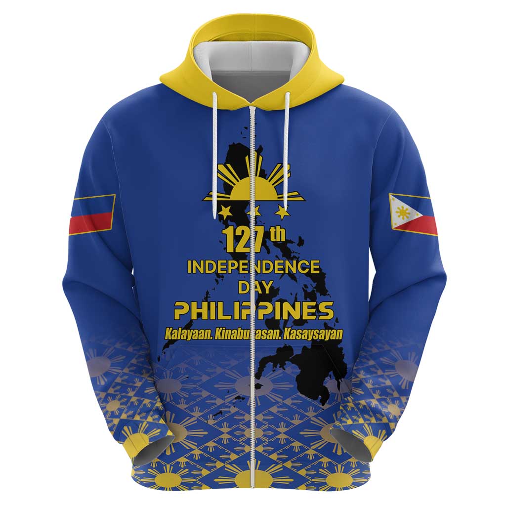 Philippines Independence Day Zip Hoodie Kalayaan Kinabukasan Kasaysayan