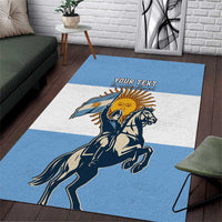 Personalized Argentina Flag Day 20th June Area Rug Manuel Belgrano