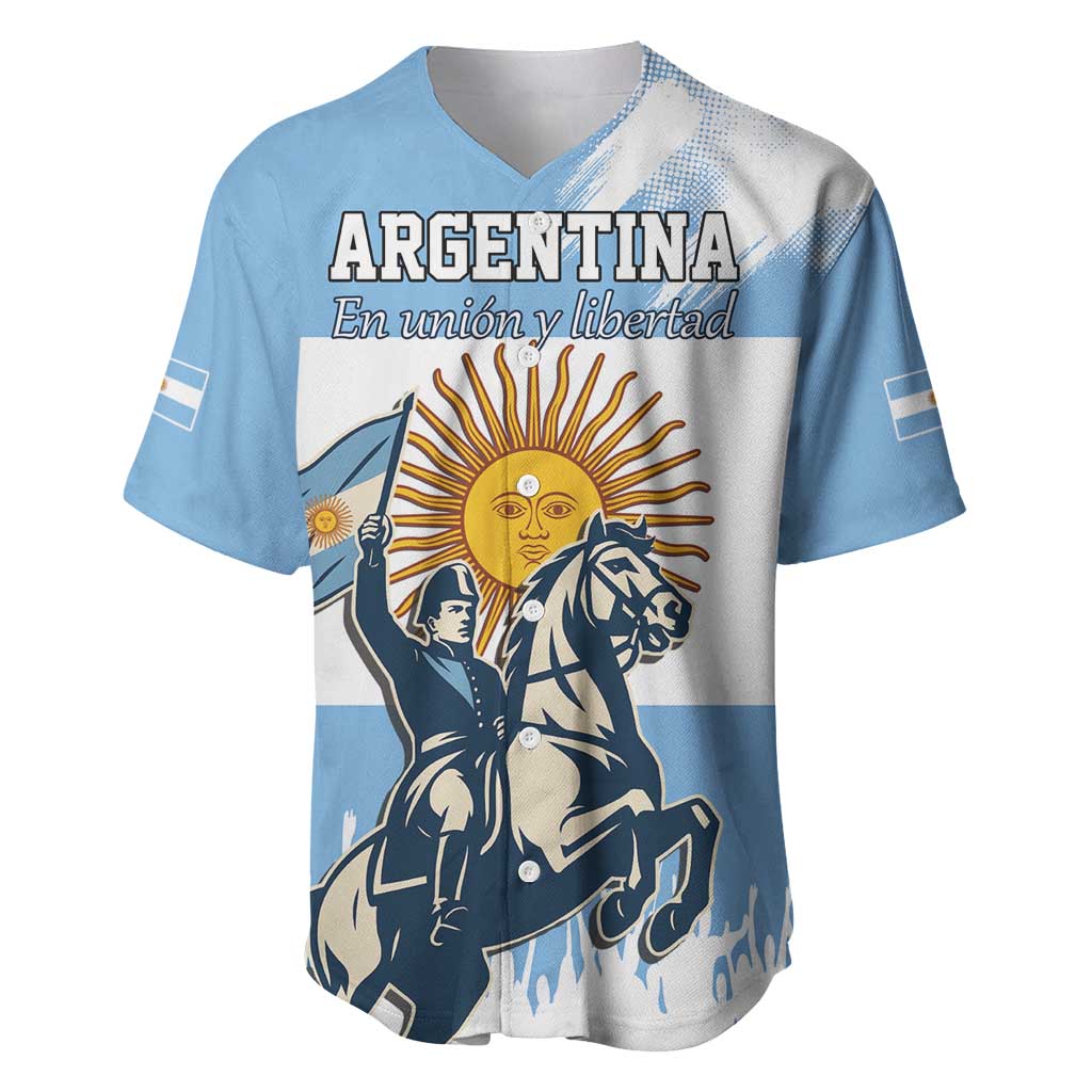 Personalized Argentina Flag Day 20th June Baseball Jersey Manuel Belgrano