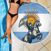 Personalized Argentina Flag Day 20th June Beach Blanket Manuel Belgrano