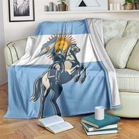 Personalized Argentina Flag Day 20th June Blanket Manuel Belgrano
