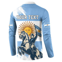 Personalized Argentina Flag Day 20th June Button Sweatshirt Manuel Belgrano