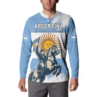 Personalized Argentina Flag Day 20th June Button Sweatshirt Manuel Belgrano