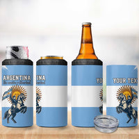Personalized Argentina Flag Day 20th June 4 in 1 Can Cooler Tumbler Manuel Belgrano