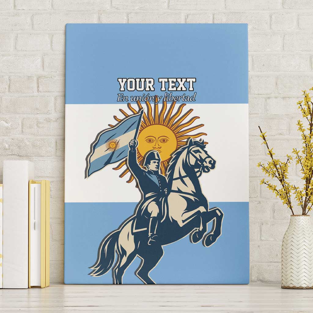 Personalized Argentina Flag Day 20th June Canvas Wall Art Manuel Belgrano