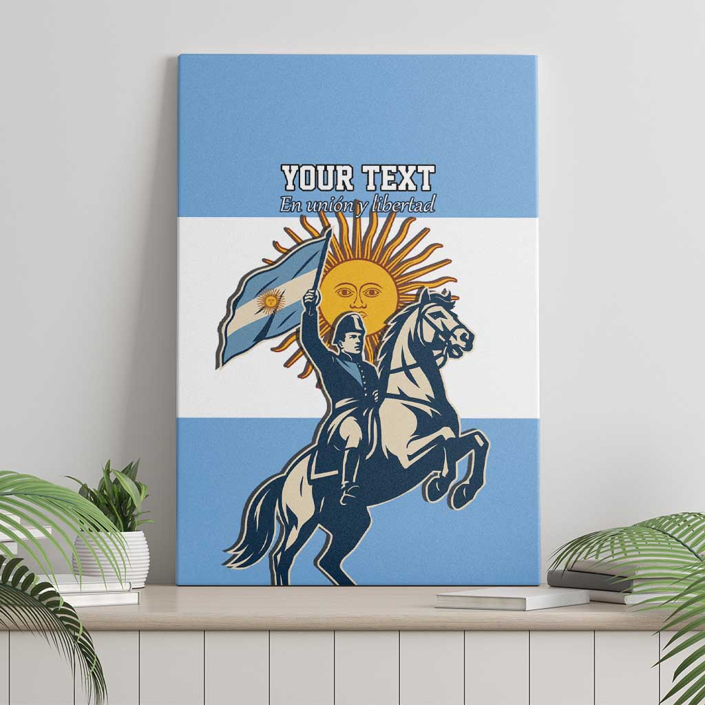 Personalized Argentina Flag Day 20th June Canvas Wall Art Manuel Belgrano