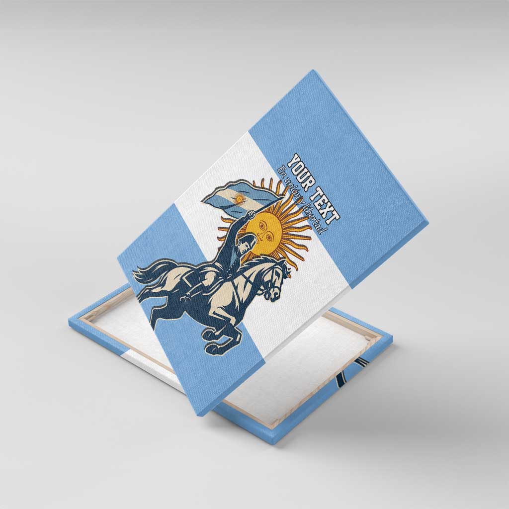Personalized Argentina Flag Day 20th June Canvas Wall Art Manuel Belgrano
