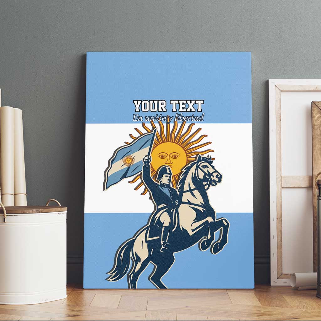Personalized Argentina Flag Day 20th June Canvas Wall Art Manuel Belgrano