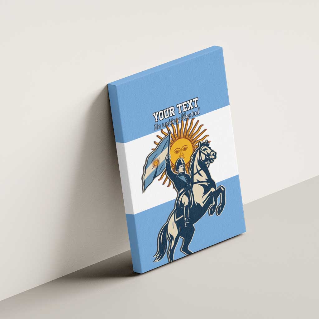 Personalized Argentina Flag Day 20th June Canvas Wall Art Manuel Belgrano