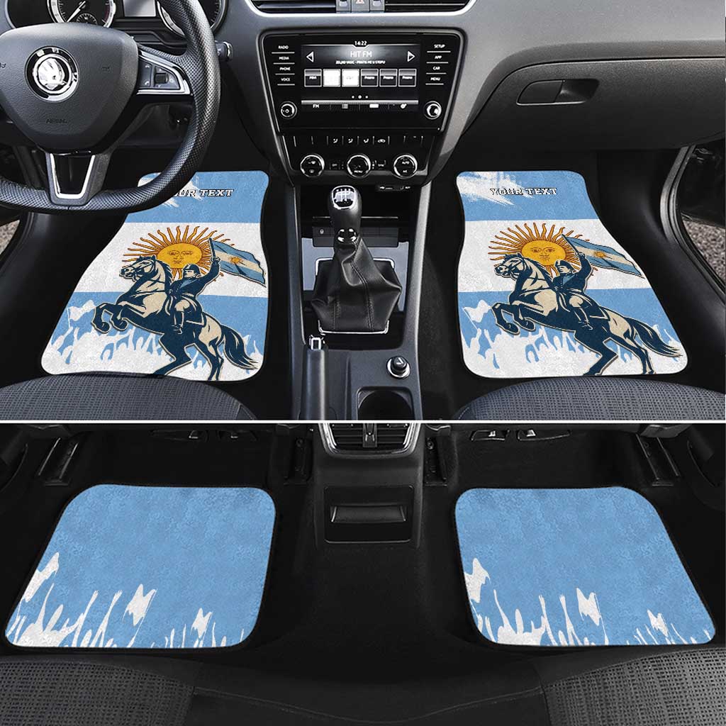 Personalized Argentina Flag Day 20th June Car Mats Manuel Belgrano