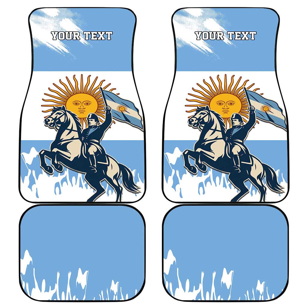 Personalized Argentina Flag Day 20th June Car Mats Manuel Belgrano