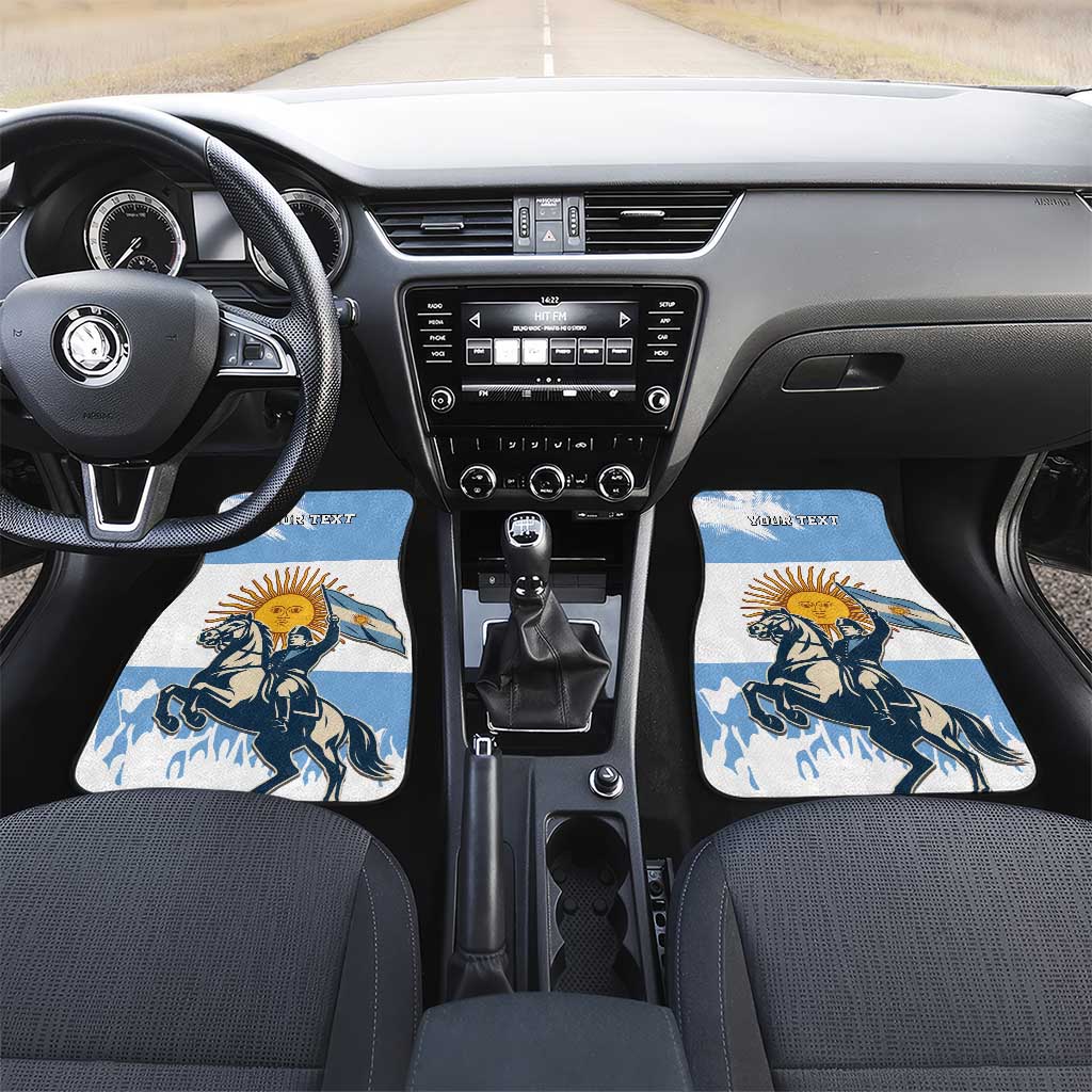 Personalized Argentina Flag Day 20th June Car Mats Manuel Belgrano