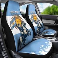 Personalized Argentina Flag Day 20th June Car Seat Cover Manuel Belgrano