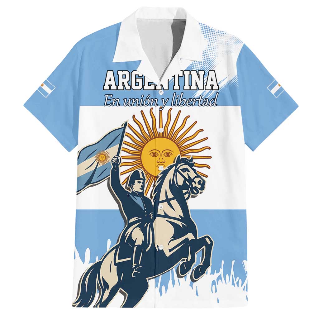 Personalized Argentina Flag Day 20th June Family Matching Long Sleeve Bodycon Dress and Hawaiian Shirt Manuel Belgrano