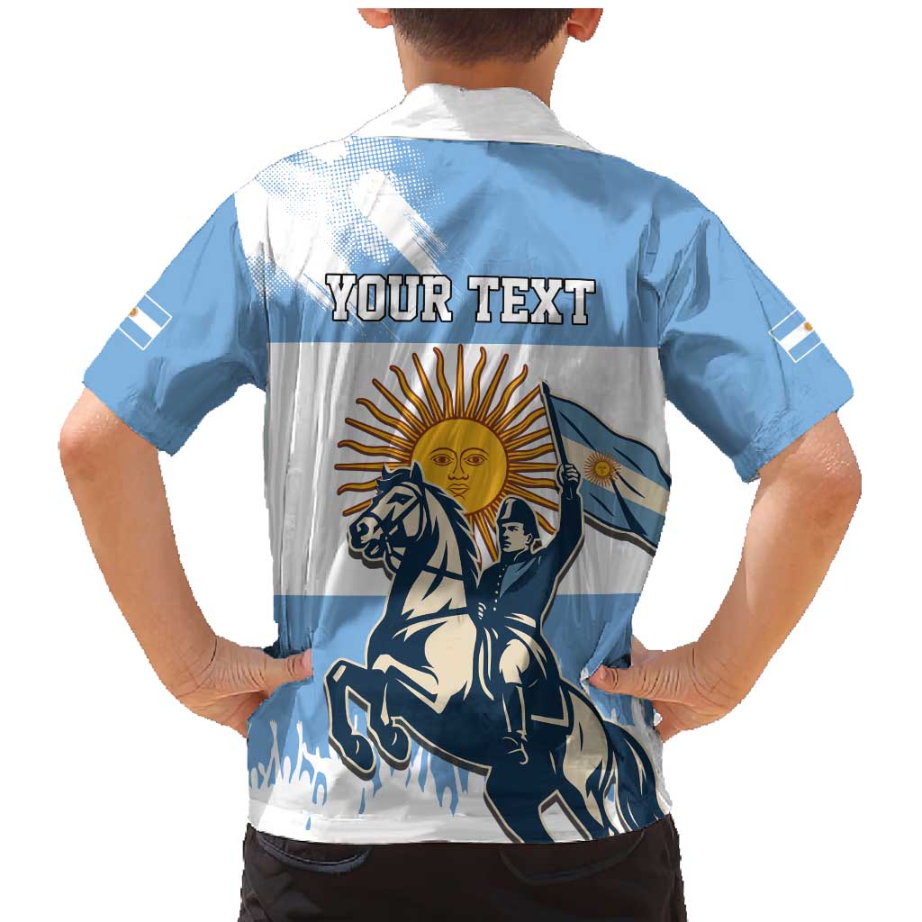 Personalized Argentina Flag Day 20th June Family Matching Mermaid Dress and Hawaiian Shirt Manuel Belgrano