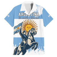 Personalized Argentina Flag Day 20th June Family Matching Off The Shoulder Long Sleeve Dress and Hawaiian Shirt Manuel Belgrano