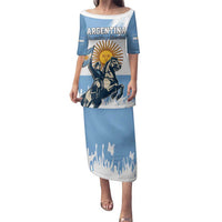 Personalized Argentina Flag Day 20th June Family Matching Puletasi and Hawaiian Shirt Manuel Belgrano