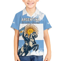 Personalized Argentina Flag Day 20th June Family Matching Short Sleeve Bodycon Dress and Hawaiian Shirt Manuel Belgrano