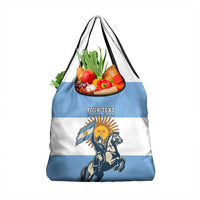 Personalized Argentina Flag Day 20th June Grocery Bag Manuel Belgrano