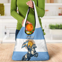 Personalized Argentina Flag Day 20th June Grocery Bag Manuel Belgrano