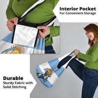 Personalized Argentina Flag Day 20th June Grocery Bag Manuel Belgrano