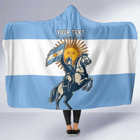 Personalized Argentina Flag Day 20th June Hooded Blanket Manuel Belgrano