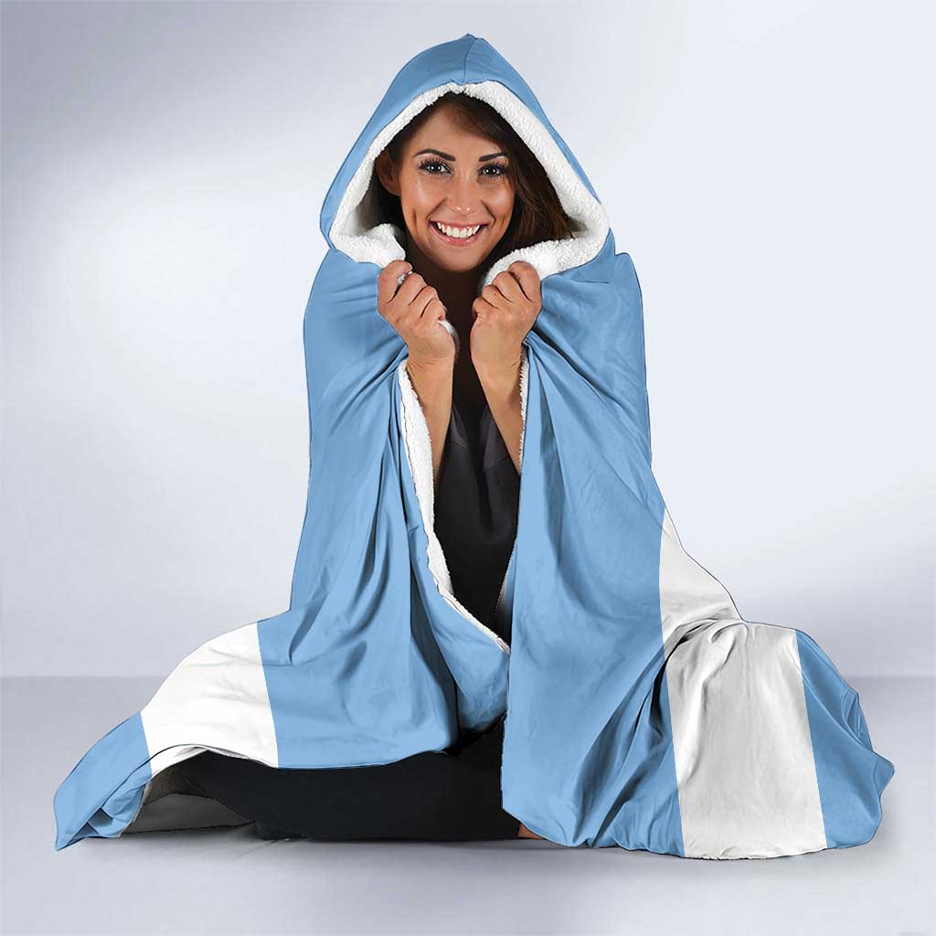 Personalized Argentina Flag Day 20th June Hooded Blanket Manuel Belgrano