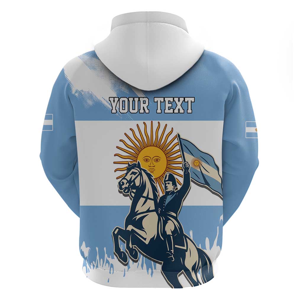 Personalized Argentina Flag Day 20th June Hoodie Manuel Belgrano