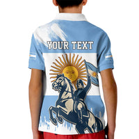 Personalized Argentina Flag Day 20th June Kid Polo Shirt Manuel Belgrano