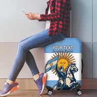 Personalized Argentina Flag Day 20th June Luggage Cover Manuel Belgrano