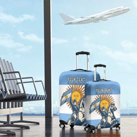 Personalized Argentina Flag Day 20th June Luggage Cover Manuel Belgrano