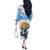 Personalized Argentina Flag Day 20th June Off The Shoulder Long Sleeve Dress Manuel Belgrano