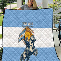 Personalized Argentina Flag Day 20th June Quilt Manuel Belgrano