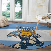 Personalized Argentina Flag Day 20th June Round Carpet Manuel Belgrano
