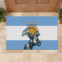 Personalized Argentina Flag Day 20th June Rubber Doormat Manuel Belgrano