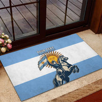 Personalized Argentina Flag Day 20th June Rubber Doormat Manuel Belgrano