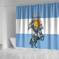 Personalized Argentina Flag Day 20th June Shower Curtain Manuel Belgrano