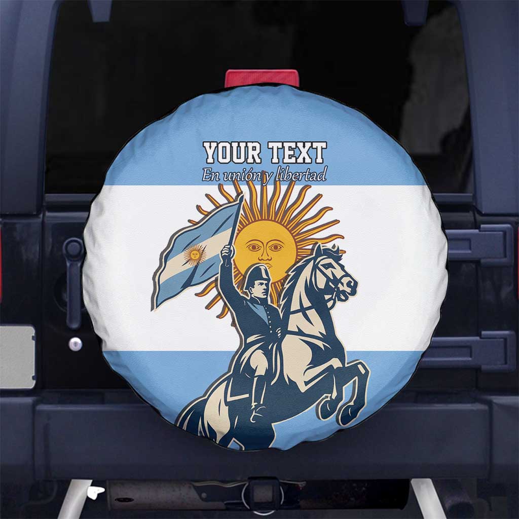 Personalized Argentina Flag Day 20th June Spare Tire Cover Manuel Belgrano