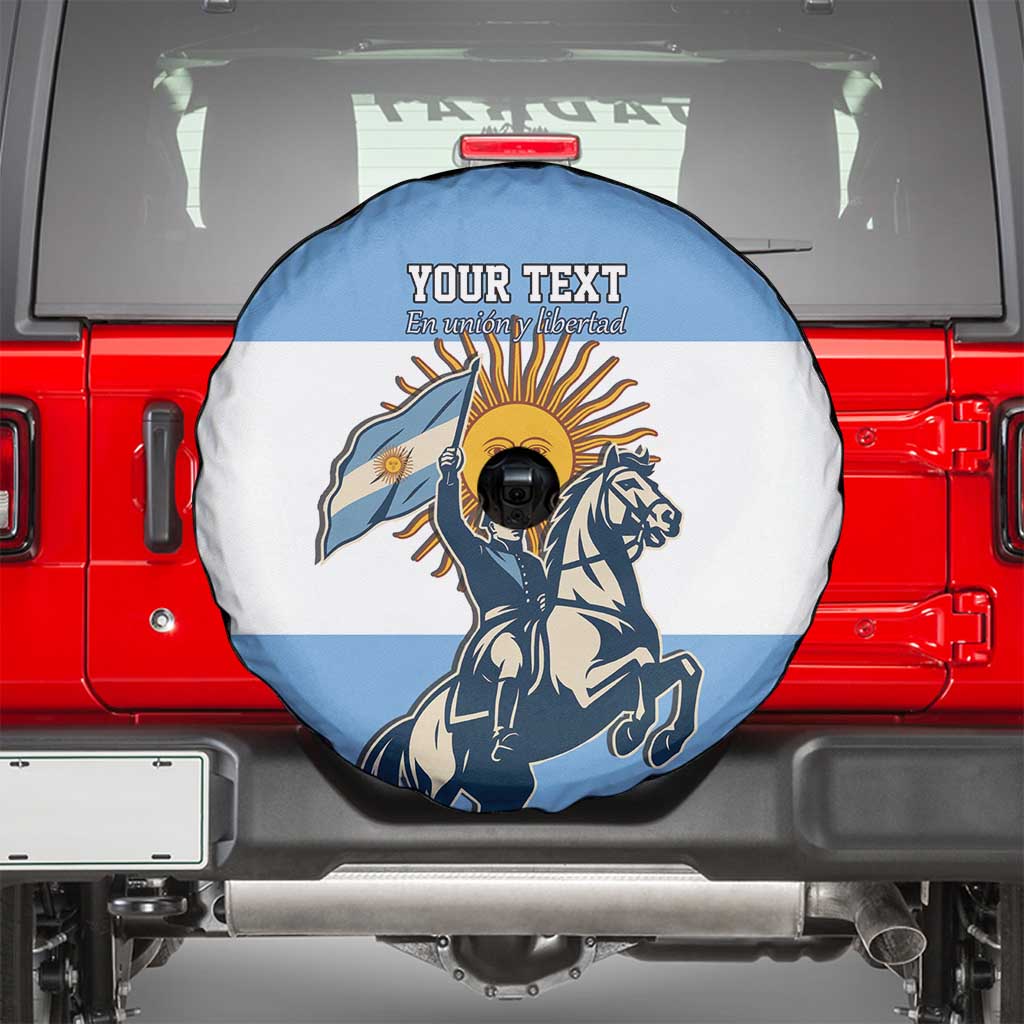 Personalized Argentina Flag Day 20th June Spare Tire Cover Manuel Belgrano