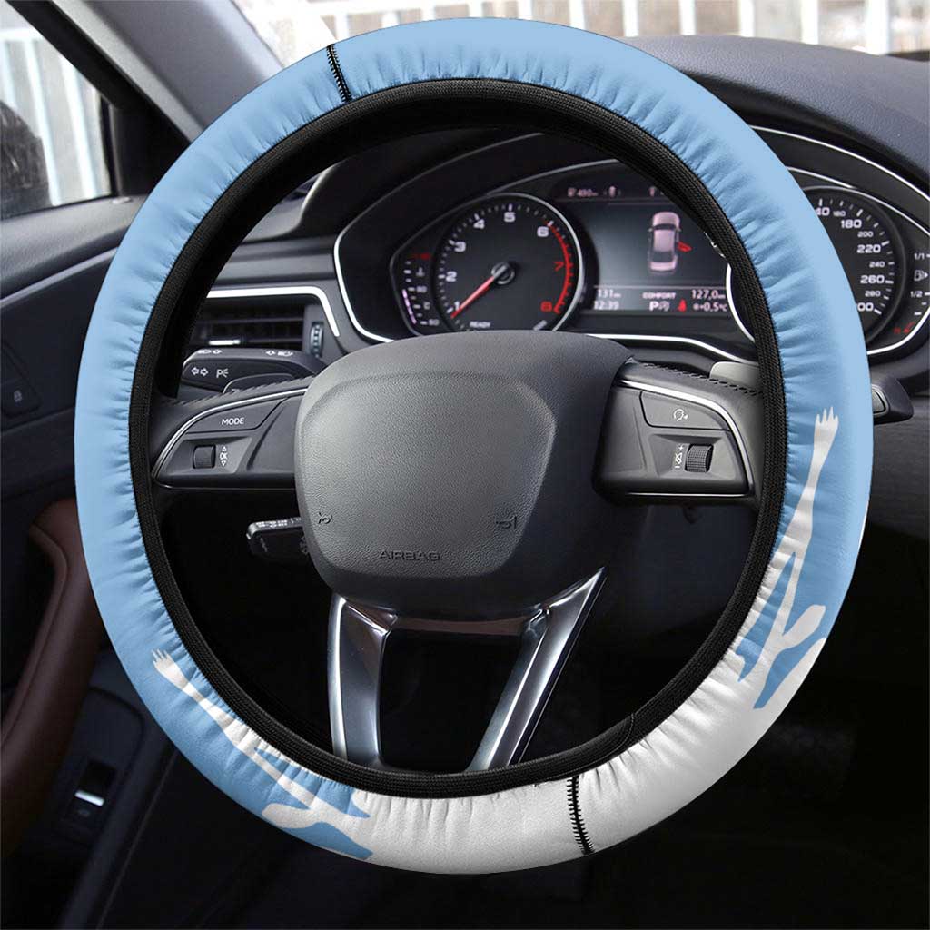Argentina Flag Day 20th June Steering Wheel Cover Manuel Belgrano