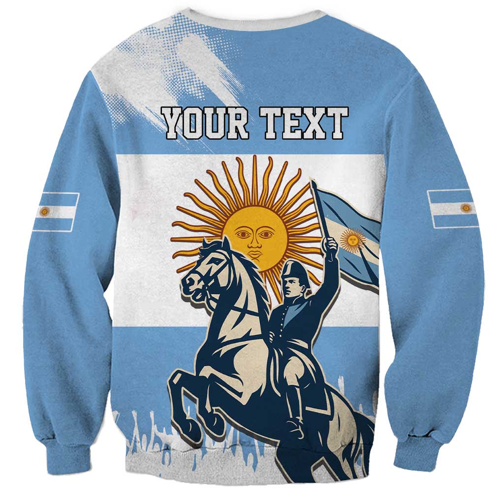 Personalized Argentina Flag Day 20th June Sweatshirt Manuel Belgrano