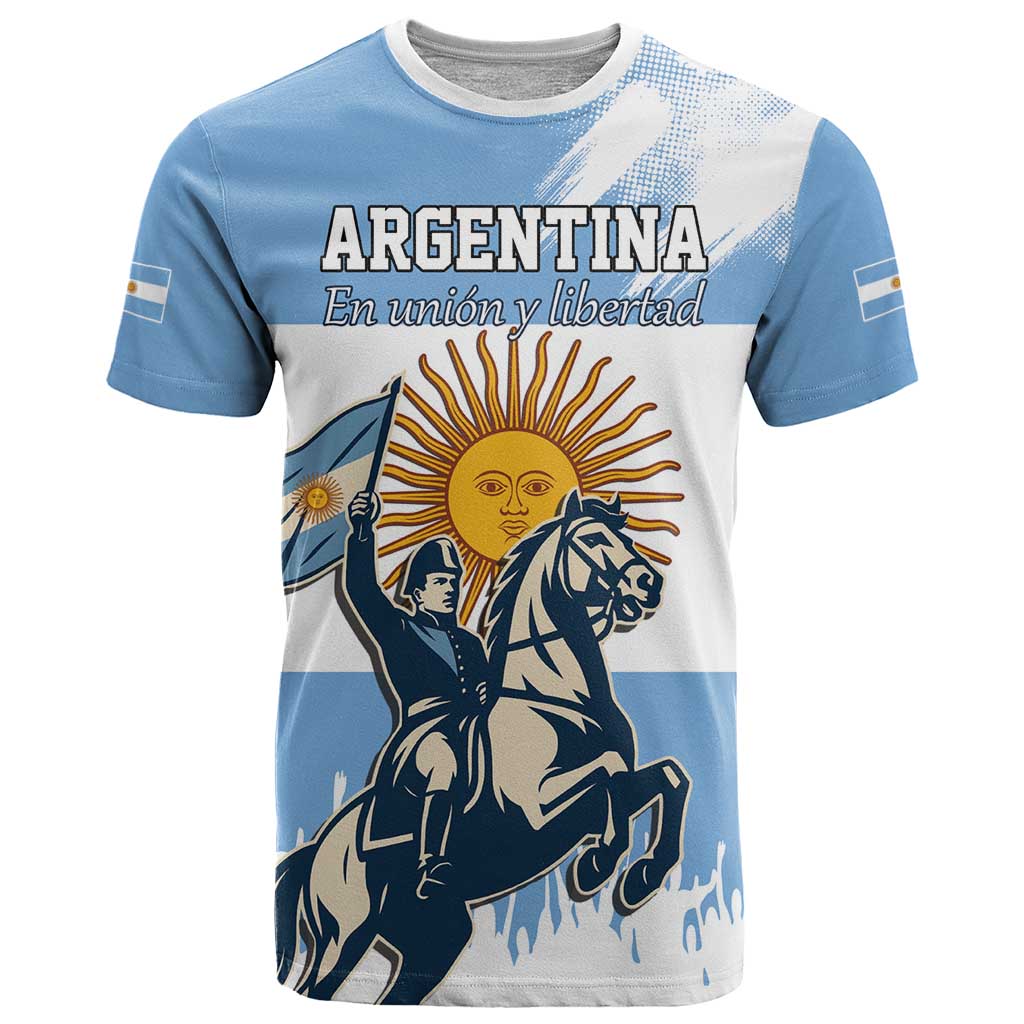 Personalized Argentina Flag Day 20th June T Shirt Manuel Belgrano