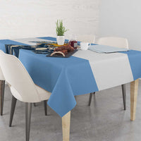 Personalized Argentina Flag Day 20th June Tablecloth Manuel Belgrano