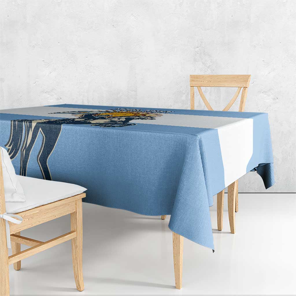 Personalized Argentina Flag Day 20th June Tablecloth Manuel Belgrano