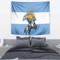 Personalized Argentina Flag Day 20th June Tapestry Manuel Belgrano